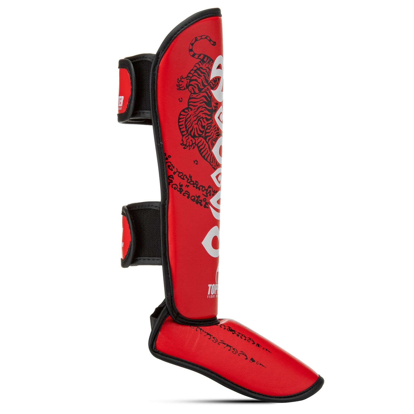 Topfighter Shin Guards "Thai Art" • Red/White