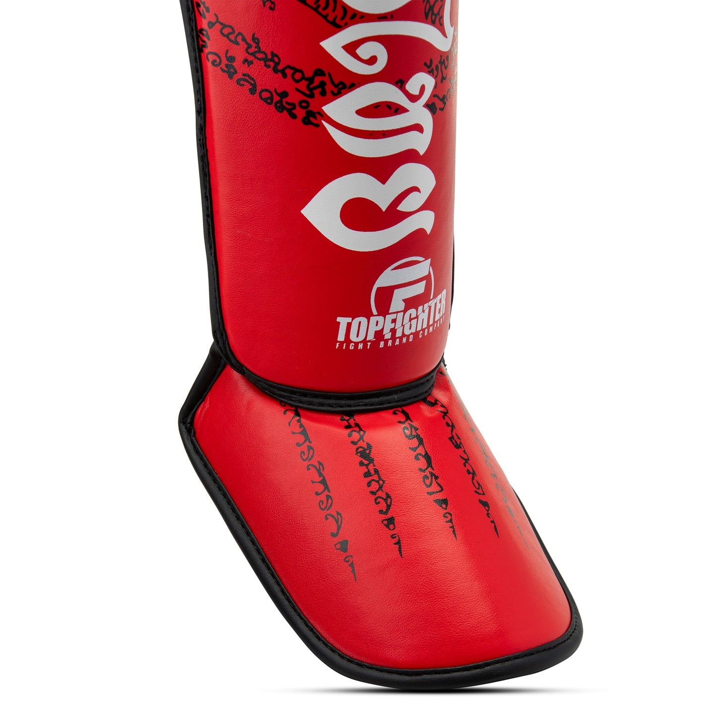 Topfighter Shin Guards "Thai Art" • Red/White