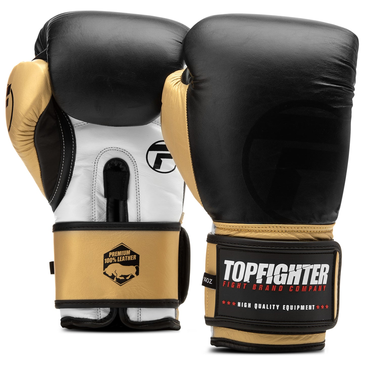 Topfighter Boxing Gloves Heavy Shock • Black/Gold