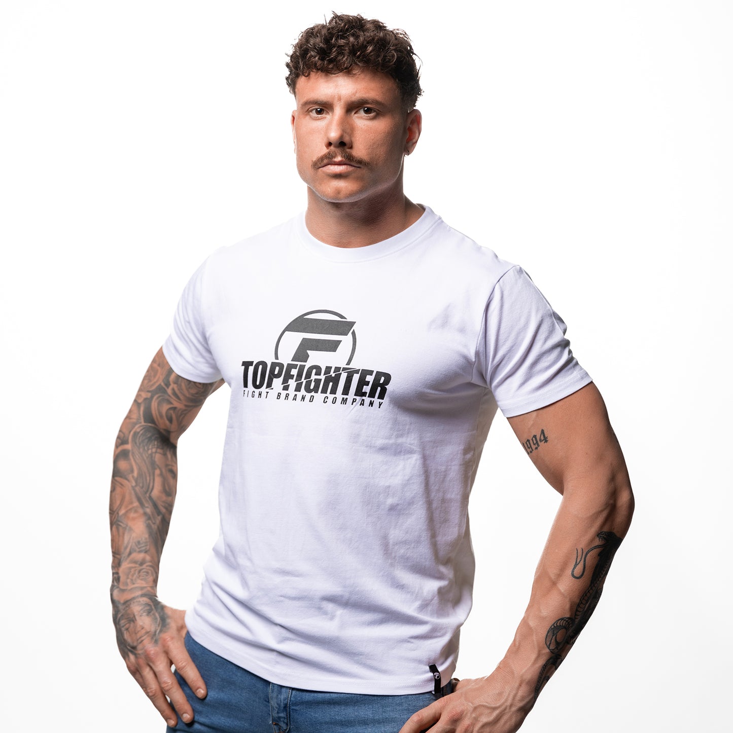 Topfighter "Classic" T-Shirt • Wit/Zwart