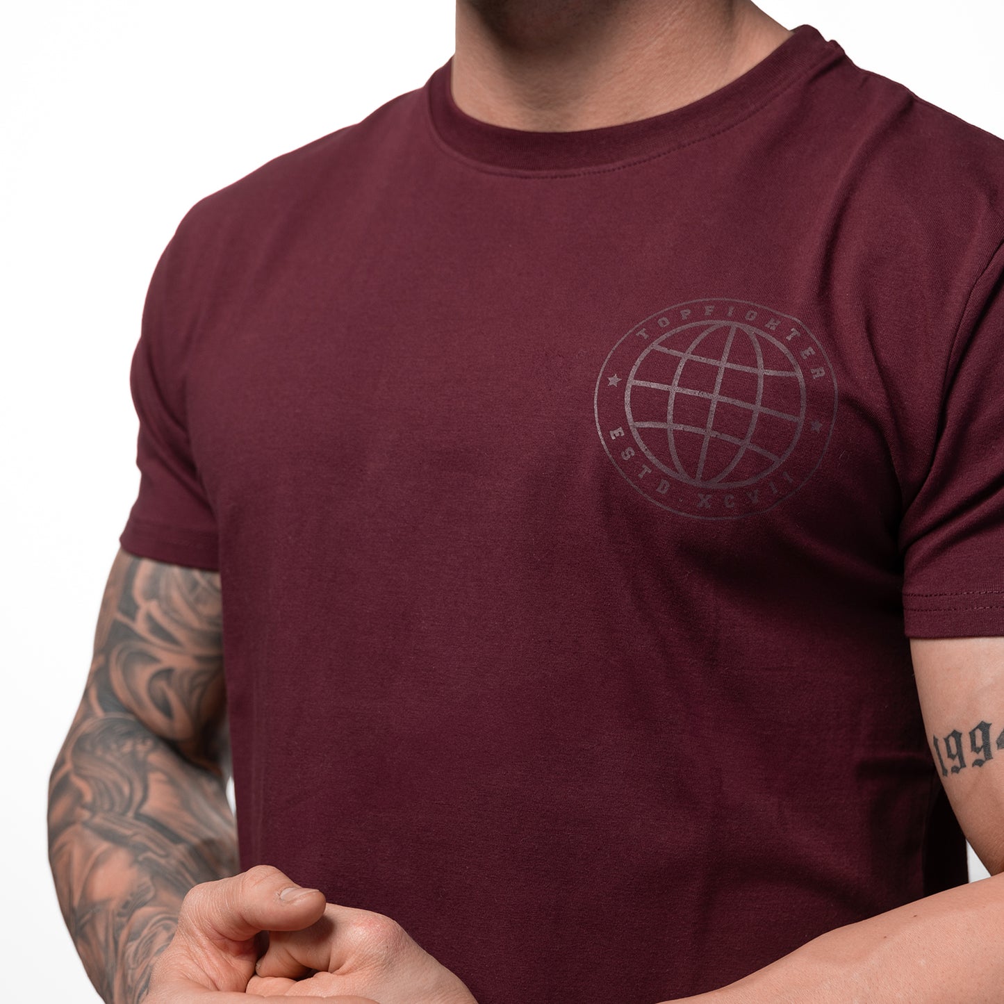 Topfighter "Worldwide Fight Family" T-Shirt • Bordeaux