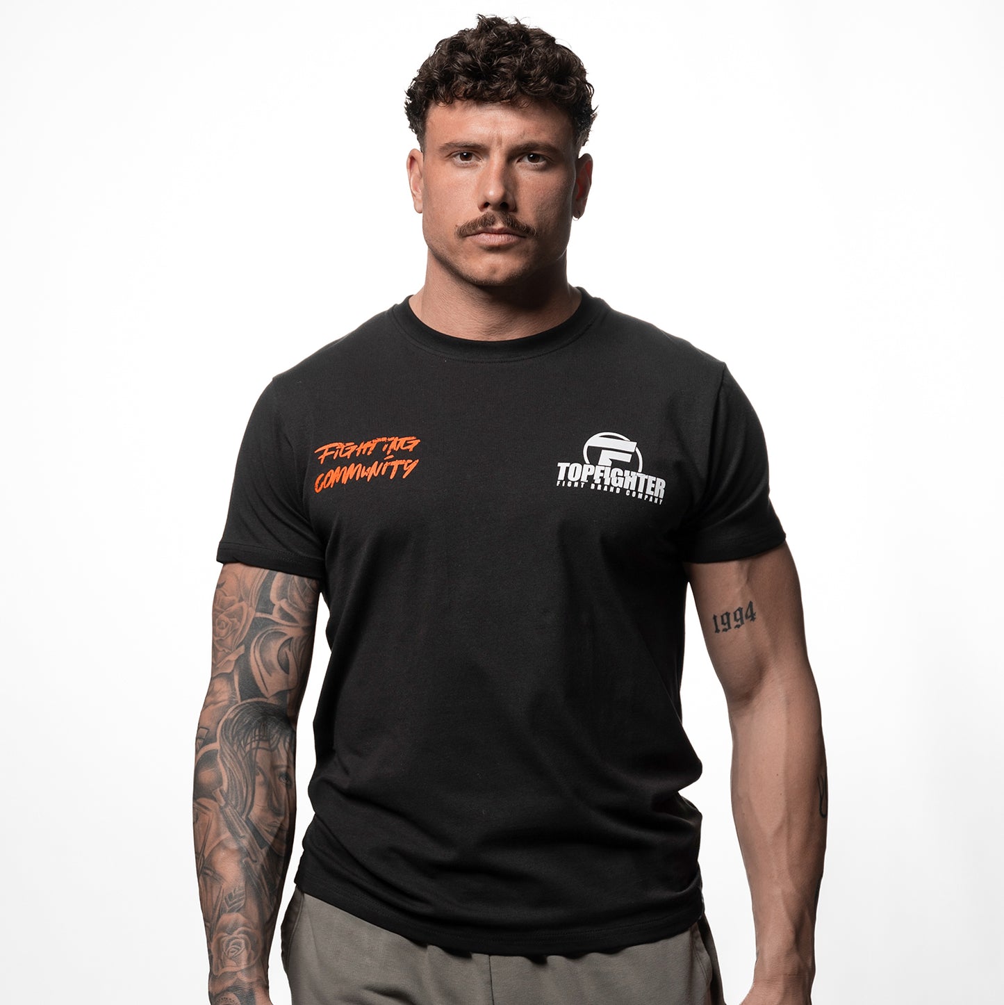 Topfighter "Fighting Community" T-Shirt • Zwart