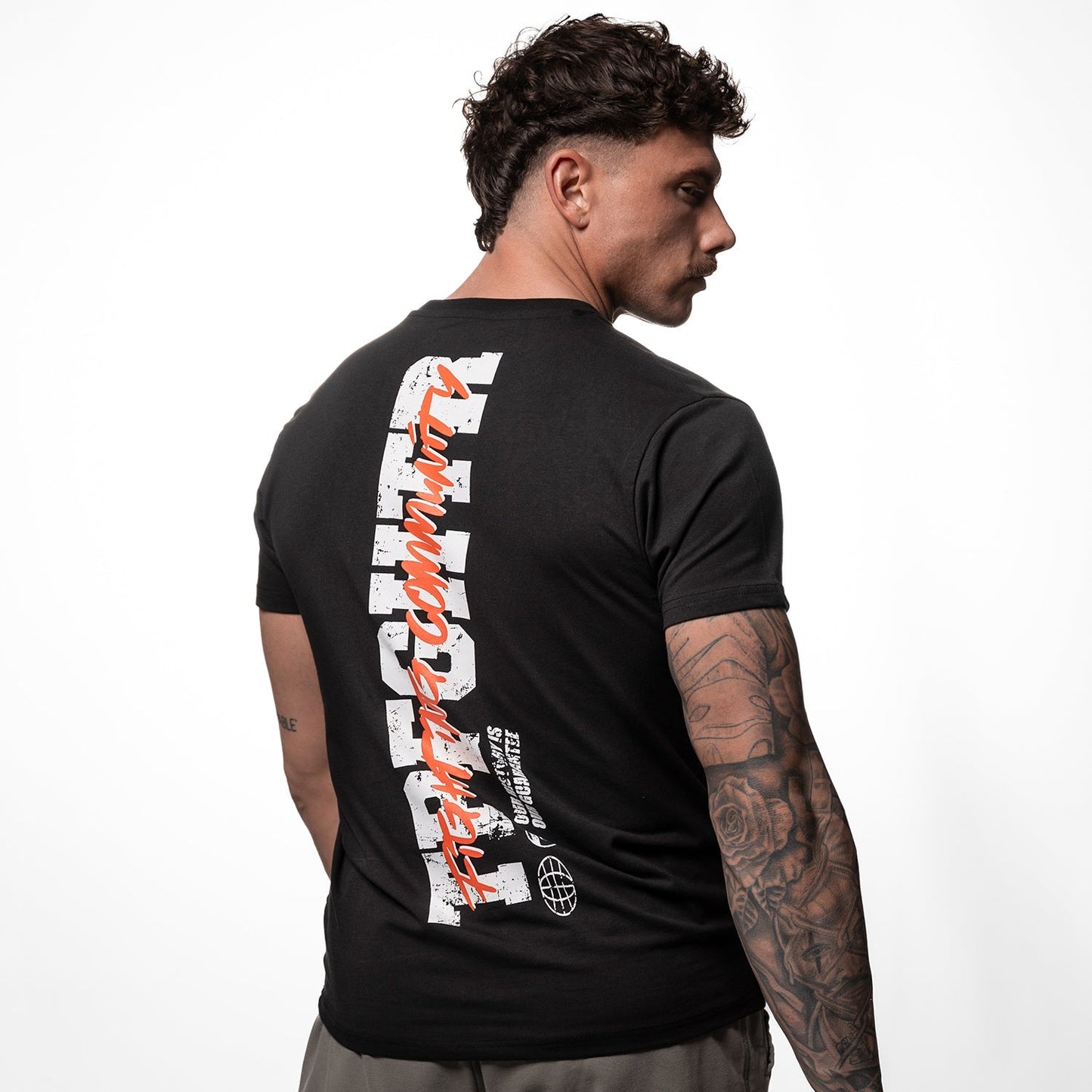 Topfighter "Fighting Community" T-Shirt • Zwart