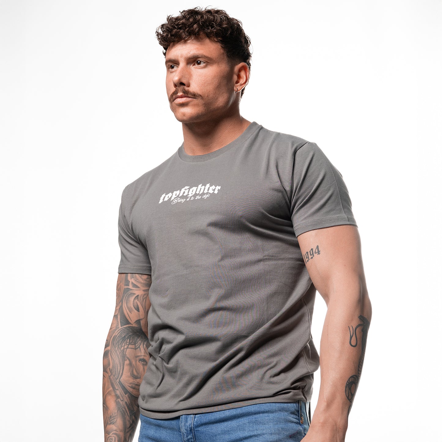 Topfighter "Bring it to the dojo" T-Shirt • Grijs
