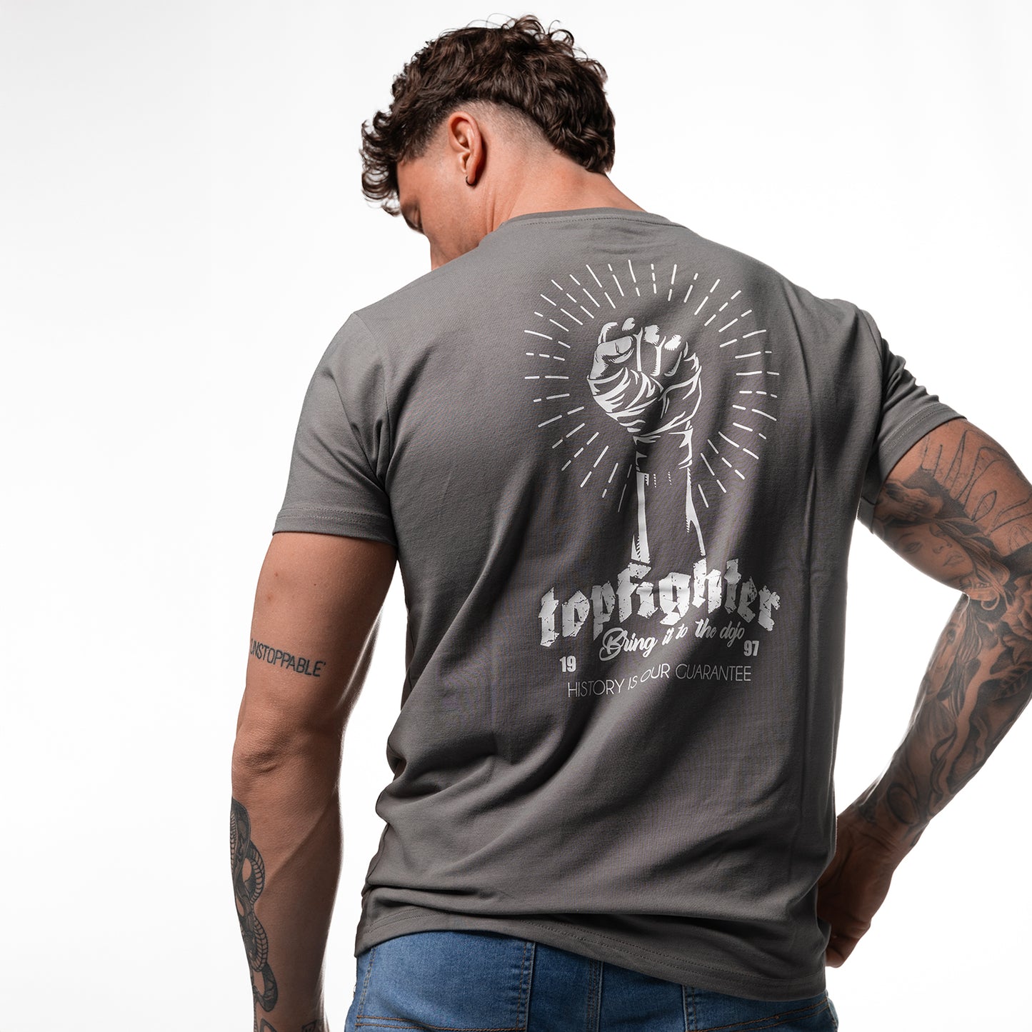 Topfighter "Bring it to the dojo" T-Shirt • Grijs