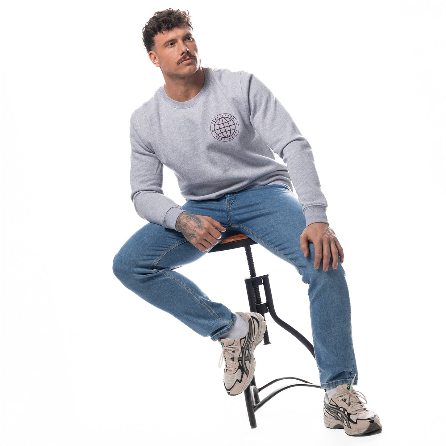 Topfighter "Worldwide Fight Family" Sweatshirt • Grijs/Bordeaux