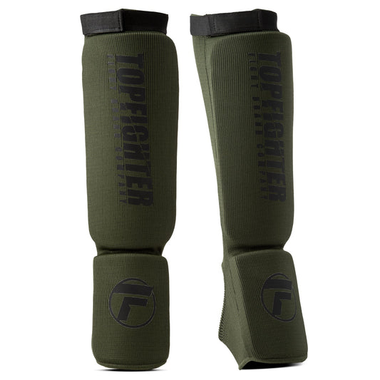 Topfighter Scheenbescherming Kontact • Khaki/Zwart