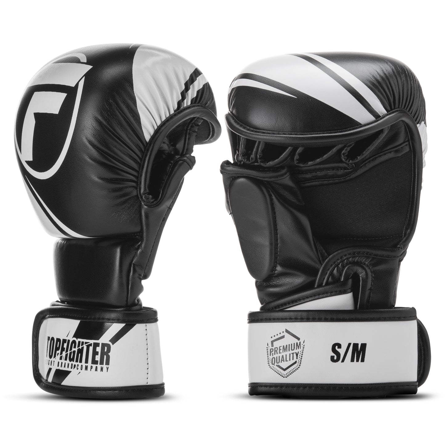 Gants de sparring MMA Topfighter Endurance • Noir/Blanc