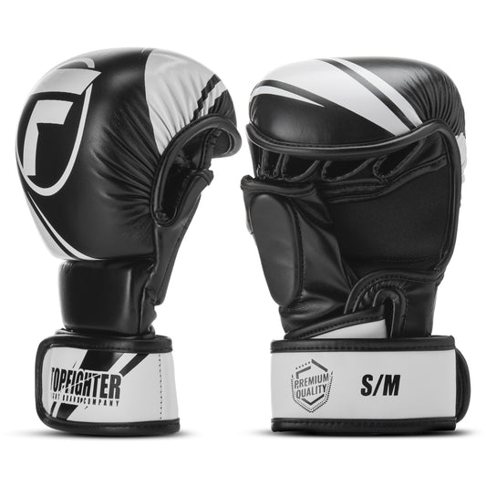 Topfighter MMA Sparring Gloves Endurance • Black/White