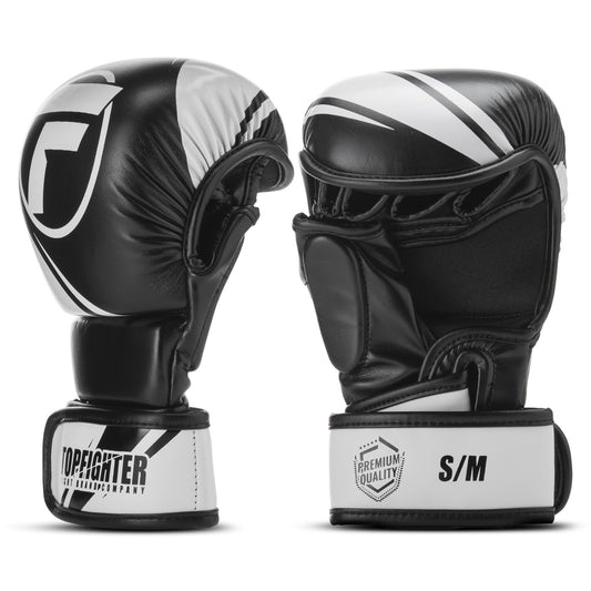 Topfighter MMA Sparring Handschoenen Endurance • Zwart/Wit