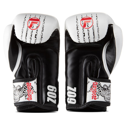 Topfighter Boxhandschuhe "Thai Art" • Weiß/Rot