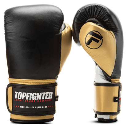 Topfighter Boxing Gloves Heavy Shock • Black/Gold