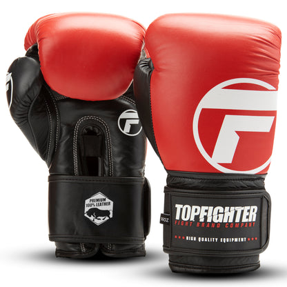 Topfighter Boxhandschuhe Heavy Shock • Rot/Schwarz