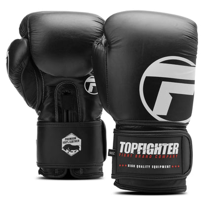 Topfighter Boxhandschuhe Heavy Shock • Schwarz/Weiß