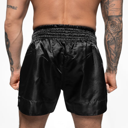 Topfighter Muay Thai Short Classic • Black/Black