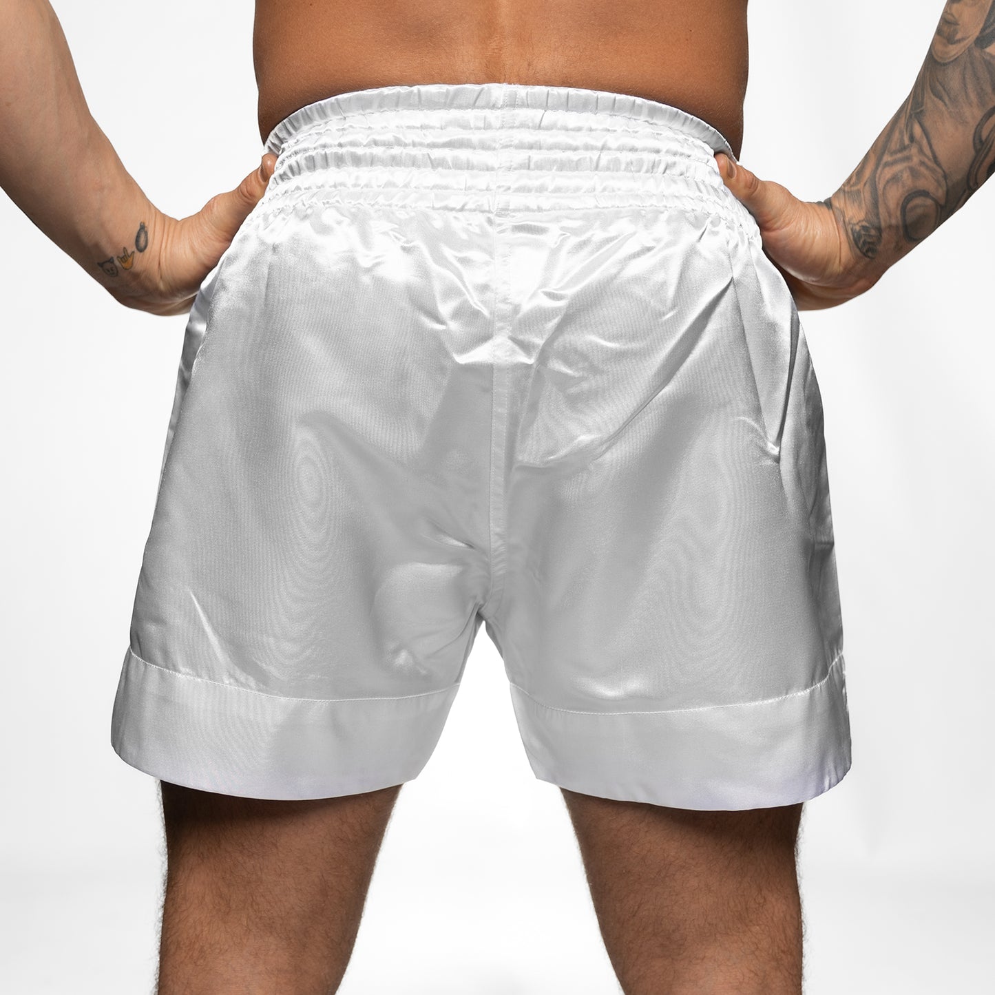 Topfighter Muay Thai Short Classic • White/Black