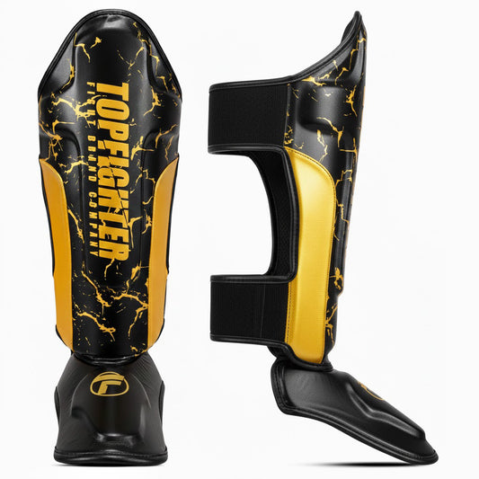 Topfighter Shin Guards Nano 2.0 Kids • Black/Gold