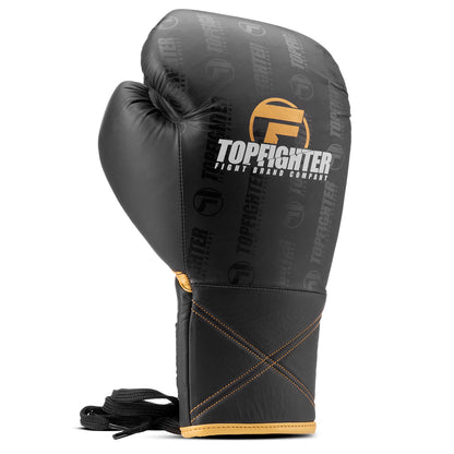 Topfighter Bokshandschoenen "Atlas" Veters • Zwart/Goud