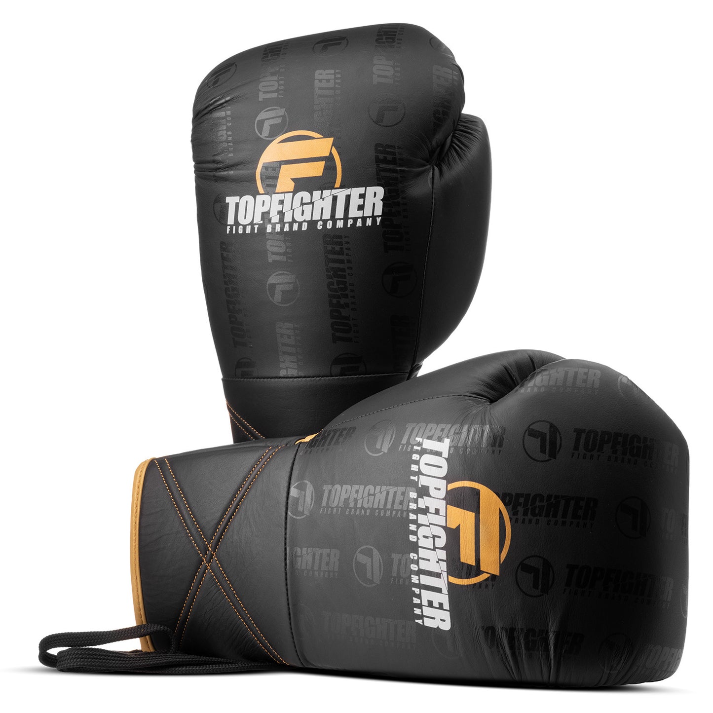 Topfighter Bokshandschoenen "Atlas" Veters • Zwart/Goud