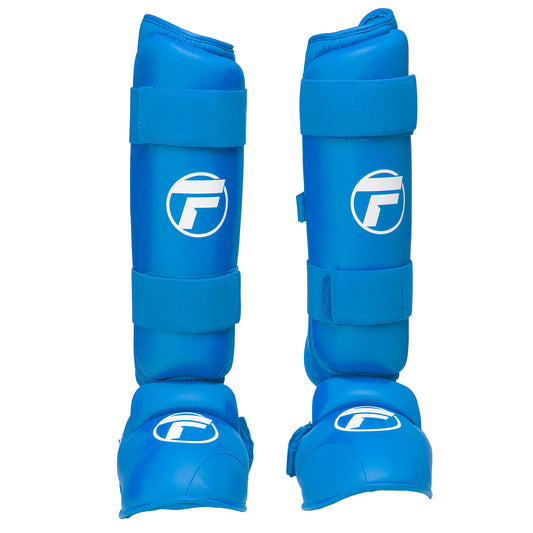 Topfighter Karate Shin & Instep Guards “Challenger” WKF Style • Blue