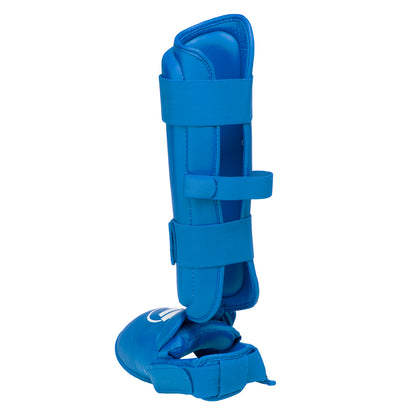 Topfighter Karate Shin & Instep Guards “Challenger” WKF Style • Blue