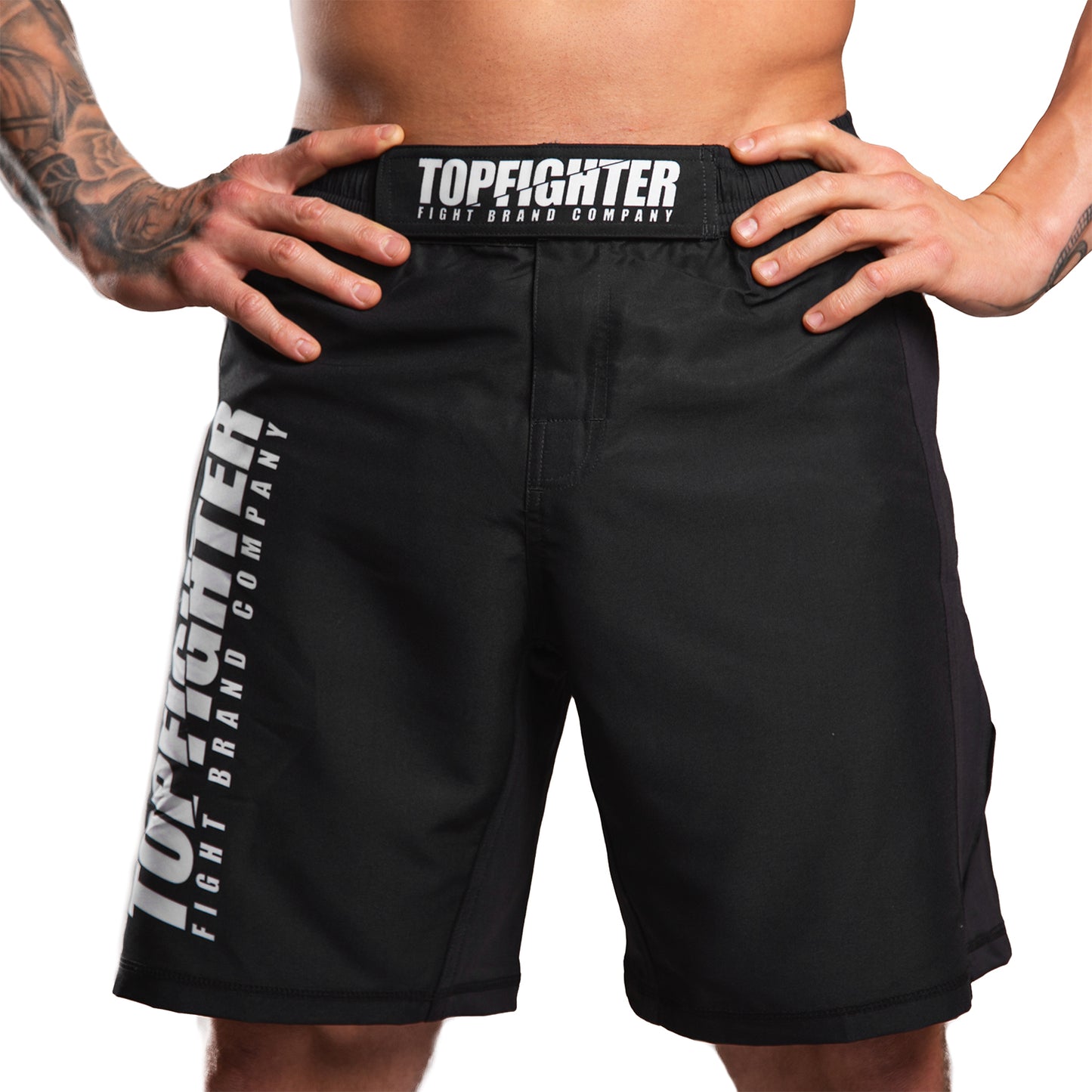 Topfighter Fight Shorts Tactical 2.0 • Black/White