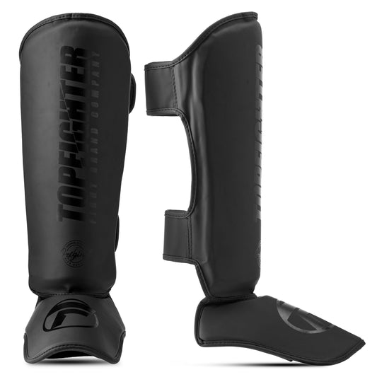 Topfighter Scheenbescherming "Hybrid 3.0" • Zwart/Zwart